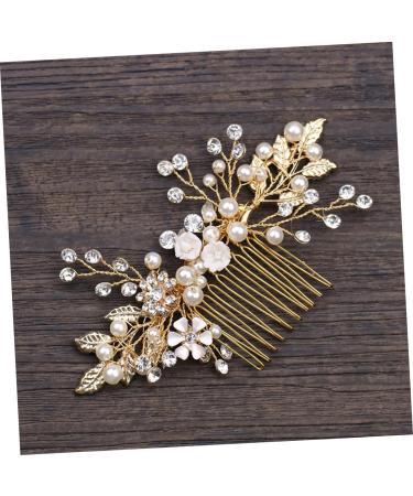 Didiseaon Tiara Pearl Hair Comb Crystal Headpiece Bridal Headwear Rhinestone Comb Flower Hair Jewelry Bride Flowers Hair Accessories - Buy Online on GoSupps.com