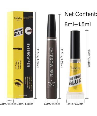  Hitburu Eyebrow pencil eyebrow pencils for women - Smudge and sweat resistant eyebrow pen liquid eyebrow makeup pen 4-pronged fork with gel for - Buy Online on GoSupps.com