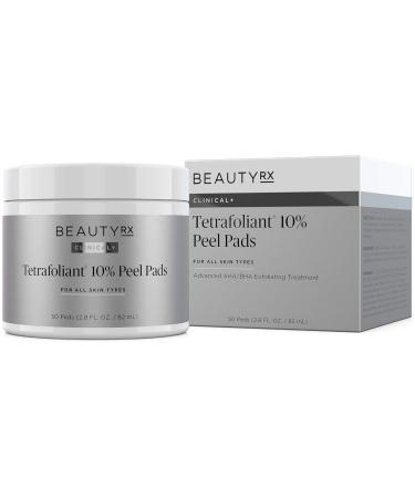 BeautyRx Advanced Exfoliating Therapy Pads - 10% Glycolic Acid - At Home Chemical Peel - 50 Pads - International Shipping Available - Buy Online on GoSupps.com