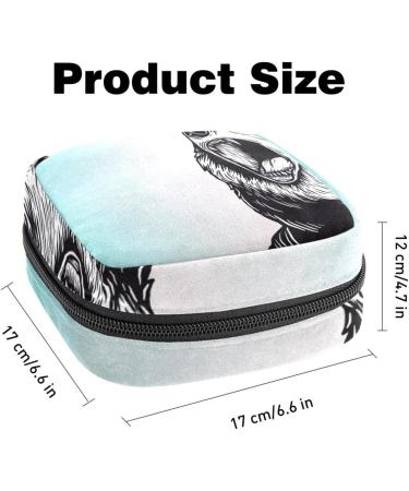 Menstrual Pad Bag with Zipper | Stylish Ladies Napkin Pouch & Tampons Collection Bag for Women and Girls - Animal Bear Design (Color 9) - Buy Online on GoSupps.com