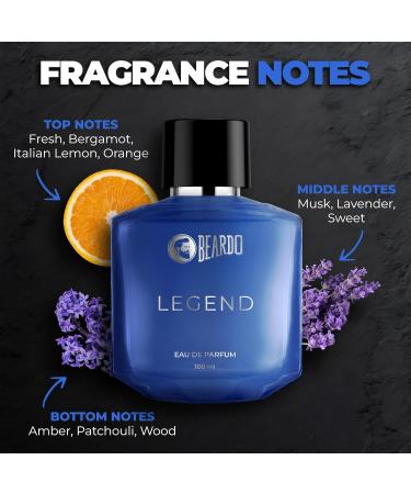 Beardos LEGEND Perfume For Men 100 ml | Eau De Parfum | Valentine's Day Gift for Boyfriend Husband | Intense Fresh Musky Woody| Strong Long Lasting Mens Perfume - Buy Online on GoSupps.com