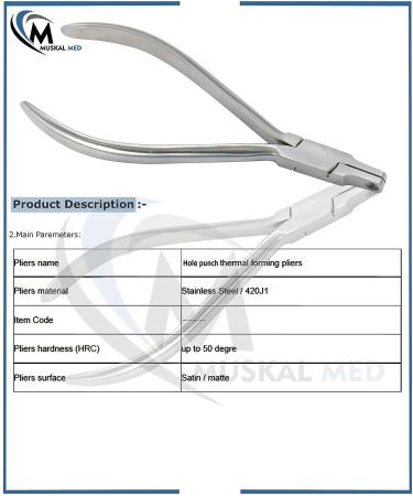 VISION TEK MED Orthodontic Hole Punch Pliers for Thermal Forming Retainers and Clear Aligner Braces - Buy Online on GoSupps.com