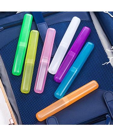 5 Pack Colorful Transparent Toothbrush Case - Travel Storage Box for Camping & School - Buy Online on GoSupps.com
