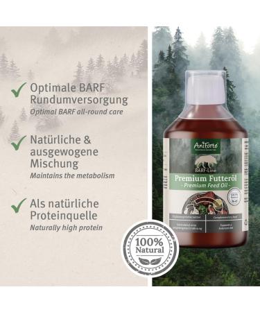Aniforte BARF Feed Oil for Dogs 500ml - Natural Cold-Pressed Omega 3 & 6 Oil for Balanced Nutrition - Buy Online on GoSupps.com