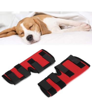 Pet Knee Brace Dog Kneepads Red Color Impervious Heat Preserving Shock Proof Dog Kneepads for Pet Knee Puppy(red S) - Buy Online on GoSupps.com