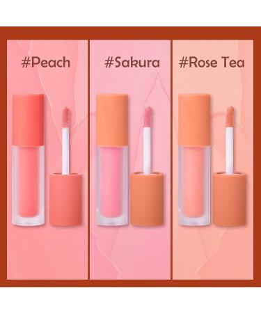 Delyneph Liquid Blush Makeup - Korean Natural Pink Cheek Cream for a Radiant Glow (Sakura Pink) - Buy Online on GoSupps.com