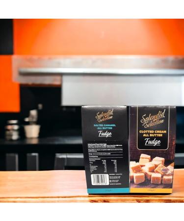 Splendid Selection Fudge Variety Pack Salted Caramel or Clotted Cream Fudge 150g each (Salted & Cream Pack of each) - Buy Online on GoSupps.com