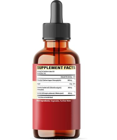 Tenmido 4in1 Chlorophyll Liquid Drops with Copper Chlorella Spirulina - Support Immune System Digestive and Gut Health - Vegan Non-GMO - 30 Days Supply - 1 FL Oz - Buy Online on GoSupps.com