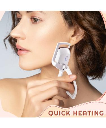 Heated Eyelash Curlers Electric Eyelash Curler Heated Rechargeable Eyelash Curler Travel Quick Long Lasting Heated Lash Curler Handheld Portable Lash Quick Pre Heat for Women Makeup Accessories - Buy Online on GoSupps.com