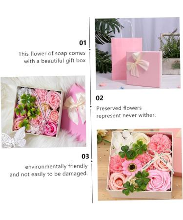 HOMSFOU 3 Boxes Carnation Soap Flower Valentine s Day Gifts Rose Flower Scented Bath Soap Floral Scented Soap Carnation Scented Soap Wedding Party Flower Rose Soap Gift Box Paper Gift Pack - Buy Online on GoSupps.com