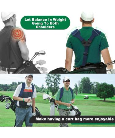 Big Teeth Golf Bag Double Strap Backpack - Swivel, Adjustable & Padded - Blue - Buy Online on GoSupps.com