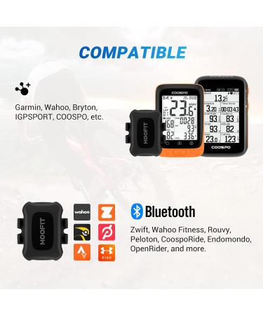 MOOFIT CS9 Speed & Cadence Sensor - Bluetooth & ANT+ Wireless Bicycle Sensor IP67 Waterproof Compatible with Wahoo Zwift Peloton Coosporides Rouvy - Black (1 Pack) - Buy Online on GoSupps.com