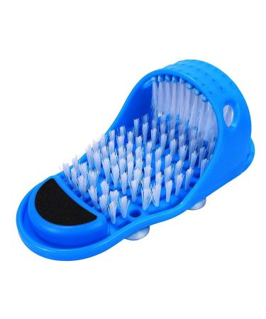 Magic Feet Cleaner  Airlxf Blue Feet Cleaner Washer Brush Exfoliate Cleaner Bristle Slipper No Bending Foot Massager for Washer Shower Spa Massager Slippers (1)