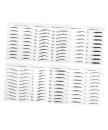 Mipcase 10 Sheets Imitation Eco Eyebrow Sticker Stickers Eyebrow Makeup Sticker Eyebrow Tool Cosmetic Hair