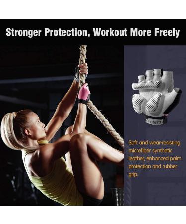 Freeetoo Fitness Gloves for Men & Women - Optimal Weightlifting Training & Crossfit Support - Pink L - Buy Online on GoSupps.com