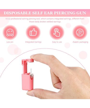 6-Piece Ear Piercing Gun Kit with Disposable Nose Piercer and Studs - Bead Style Pink - Buy Online on GoSupps.com