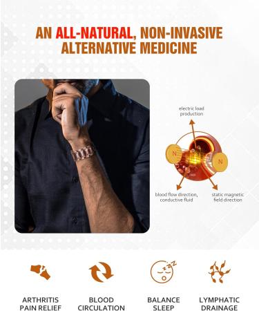 Jecanori 3X Strength Copper Bracelets for Men - Magnetic 3800 Gauss Bracelets with Premium Fold-Over Clasp - Buy Online on GoSupps.com