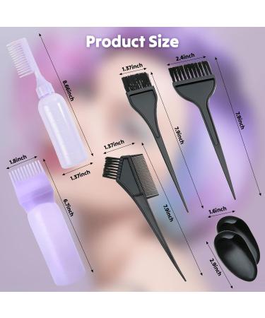 GADITIEK 6 Pcs Hair Dye Coloring Kit Hair Dyeing Bottle Dyeing Shampoo Bottle Oil Comb Applicator Hair Tools Bottles and Hair Coloring Brushes Hair Dying Combs Brushes for Salon Home - Buy Online on GoSupps.com