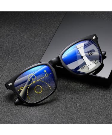 Lightweight Fold Blue Light Blocking Reading Glasses for Women Men Progressive Multifocus Computer Readers(Couleur:Noir Grandeur:1.5x) - Buy Online on GoSupps.com