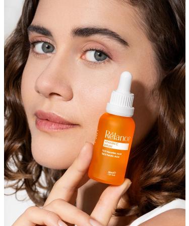 Relance Vitamin C Serum with 10% Ascorbic Acid 0.5% Ferulic Acid Anti-Aging Facial Treatment 30ml 1.01 fl oz - Buy Online on GoSupps.com