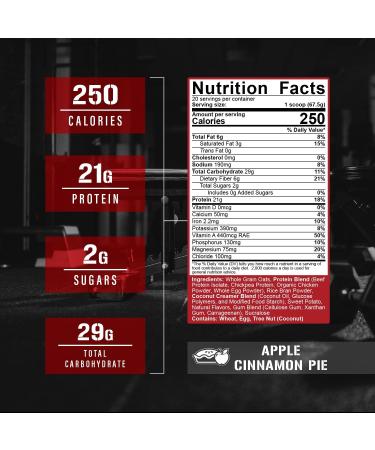 5% Nutrition Rich Piana Real Carbs + Protein | Clean Mass Gainer Meal Replacement Protein Powder | Carbohydrate for Pre Workout/Post-Workout Recovery Meal | 2.9 lb, 20 Servings (Apple Cinnamon Pie) Apple Cinnamon Pie + Prot  - Buy Online on GoSupps.com