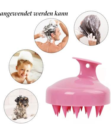 Silicone Scalp Massage Brush for Dandruff Removal & Hair Growth - Turquoise & Pink Head Massager for Wet & Dry Hair - Buy Online on GoSupps.com
