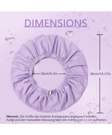 Welrog Waterproof Shower Hoods for Women | Reusable Adjustable Shower Caps for Men & Women | 2 Pack Rosa & Lila - Buy Online on GoSupps.com