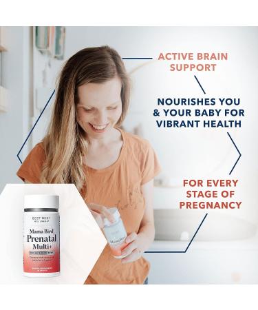 Mama Bird Prenatal Multi Iron-Free Gift Bagged with Methylfolate & Herbal Blend - Vegan & Organic - Healthy Pregnancy Secrets Guide - 30 Ct - Buy Online on GoSupps.com