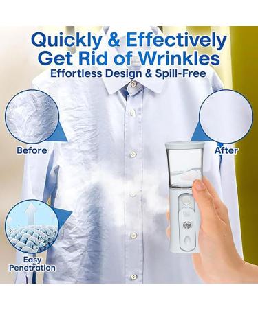Cordless Travel Steamer - Cordless Facial Mister | 30ml Visual Water Tank Cordless Mist Sprayer Handy Nano Mist Sprayer with Colorful Light for Face Hydrating White - Buy Online on GoSupps.com