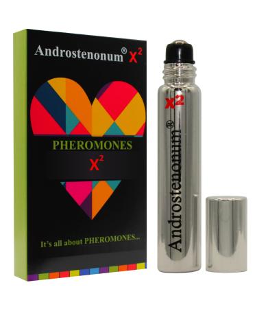 ANDROSTENONUM X2 Pheromone for Men - Male Pheromones Cologne - Extra Strong Pheromone Gift for Him Musk Exotic Fruits and Amber Scent - Roll-On 0.27 Fl. Oz