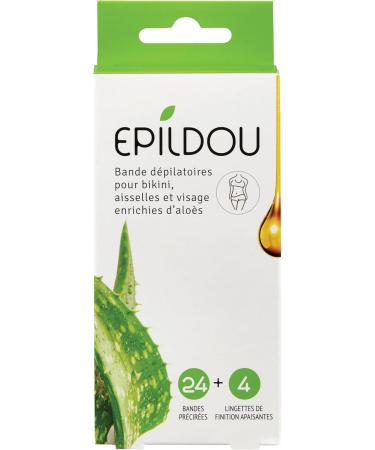 Epildou - Softepil bandes d pilatoires pour bikini aisselles et visage enrichies d'alo s avec 4 lingettes de finition apaisantes fabriqu en Espagne - Buy Online on GoSupps.com