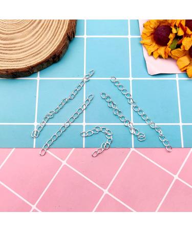 100Pcs Stainless Steel Necklace Bracelet Chain Extender Set - Silver Jewelry Making Supplies - Buy Online on GoSupps.com
