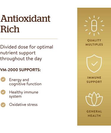 Solgar VM-2000 Multinutrient Formula - 90 Tablets for Optimal Health - Buy Online on GoSupps.com