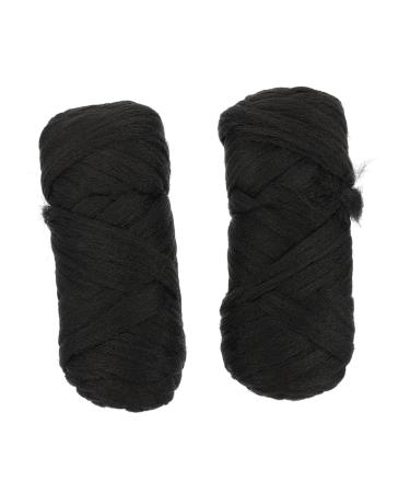 Didiseaon 2 Rolls Brazilian Wool Braid Wig Hair Wire Realistic Women Wig Braid Hair Line Long Hair Wig Hair Extensions Line Braid Hair Wire Long Realistic Wig Natural Hair Wig Hair Accessory 19.9X9X7CM Black