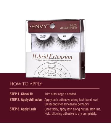 i-ENVY Extension False Lashes | Hybrid Salon Quality Natural Look | Fluffy Cat Eye Fake Lashes with Invisible Band - Buy Online on GoSupps.com