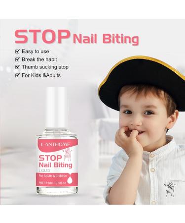 Anti Nail Biting Polish - Stop Biting Nails - Nail Biting Prevention - Stop Nail Repair Clear Varnish - Discourages Nail Biting and Thumb Sucking For Children and Adults - Buy Online on GoSupps.com