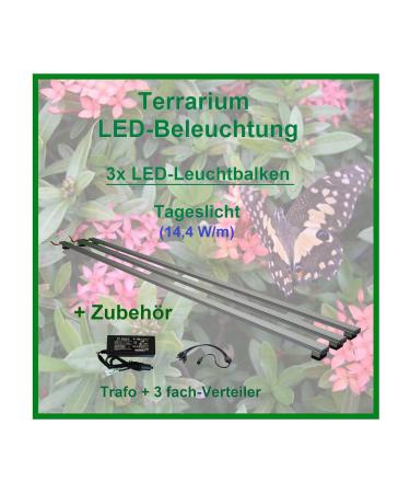 AQUARIUM PL DERHAUSEN Rainforest Terra 3X LED lighting 30cm light bar tropical plant light LED 30 cm