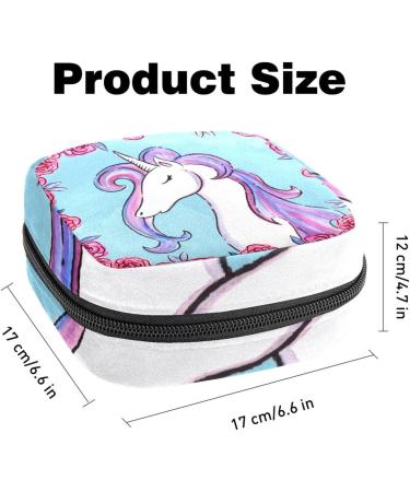 Menstruation Pad Bag with Zipper | Cute Unicorn & Rose Designs | Women s Napkin & Tampon Collecting Bags - Buy Online on GoSupps.com