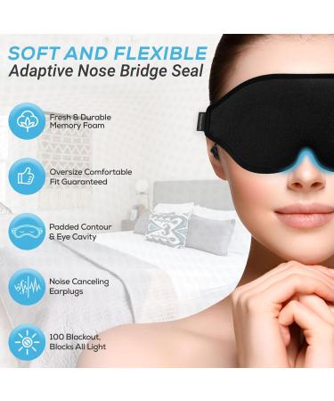 ZenShade Blackout Sleep Mask with Ear Plugs | Ultimate Comfort & Total Light Rejection | Adjustable Eye Mask for Better Sleep - Buy Online on GoSupps.com