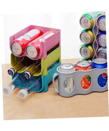 Alipis 2pcs 4 Holder Plastic Refrigerator Hand Can Storage Section Pull Beverage Green Type Organizer Green 10.5X30CM - Buy Online on GoSupps.com