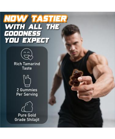 Himalayan Shilajit Gummies No Added Sugar Ashwagandha MACA Root Turmeric Extract with Vitamin C Non-GMO 100% Natural & Organic (60 Count Gold) Gold 60 Count (Pack of 1) - Buy Online on GoSupps.com