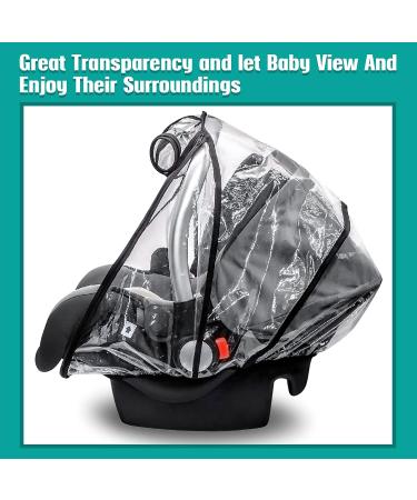 Universal Car Seat Rain Cover - Windproof & Waterproof EVA Weather Shield with Zipper Door, Side Ventilation for Maxi COSI & More - Buy Online on GoSupps.com