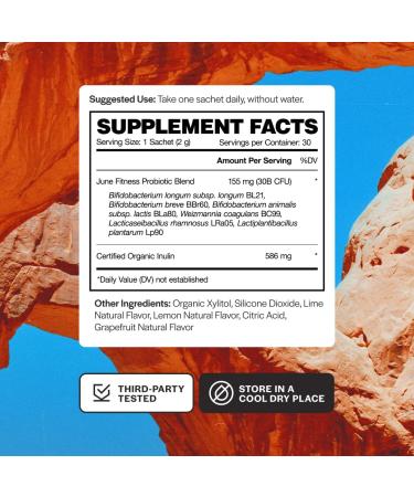 June Science Fitness + Recovery | Fast Melt Pre + Probiotic for Muscle Recovery + Training - Citrus Blast Flavor 30 Powder Sachets - Buy Online on GoSupps.com
