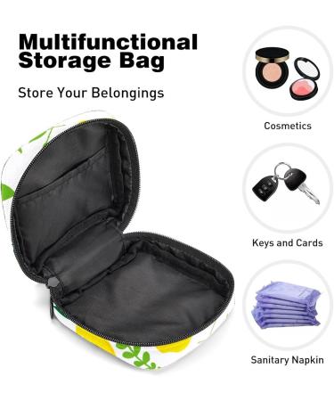 Yellow Lemon Sanitary Napkin Storage Bag | Feminine Menstrual Cup Pouch | Nursing Pad Holder | Portable Period Bag for Women Teen Girls - Multi-colored - Buy Online on GoSupps.com