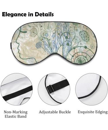 Floral Sleep Mask for Men and Women - Adjustable Strap, Blocks Light for Night Travel and Nap - Buy Online on GoSupps.com