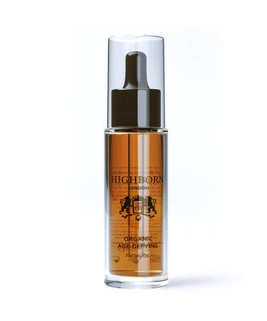 HighBorn London Organic Age-Defying Facial Oil - Anti Aging Facial Oil for Women w/Vitamin E Vitamin A Vitamin C & Pomegranate Seed Oil