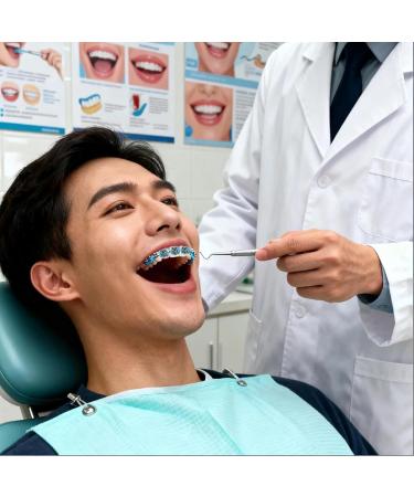 2 PCS Clip on Fake Braces Temporary Fakes Teeth Kit Brackets Dientes - Buy Online on GoSupps.com