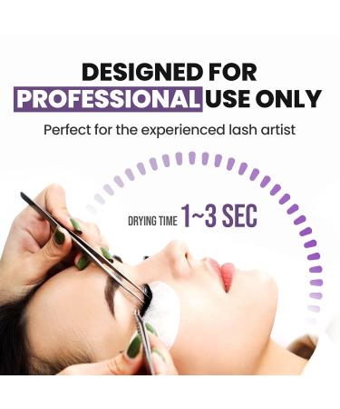 Buy Professional Eyelash Extension Glue - Fast Drying 1-3 Sec Super Strong & Sensitive Formula - Black 0.35 oz for Pros - Buy Online on GoSupps.com