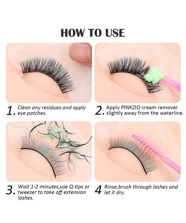 PINKZIO Sensitive Eyes Eyelash Extension Remover Cream - 10g Glue Remover, Natural Pigment, Professional Lash Removal for Extensions - Buy Online on GoSupps.com
