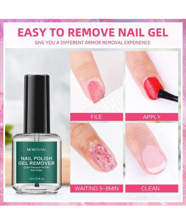 Morovan 6PCS Nude Pink Gel Nail Polish Kit with UV Light for DIY Nail Art | Base, Top Coat & Remover Included - Salon Quality Results at Home - Buy Online on GoSupps.com